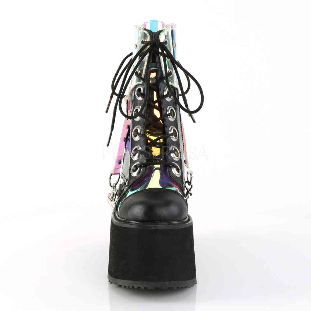 DemoniaCult - SWING-115 Bottes de plate-forme - Noir/Multicolore